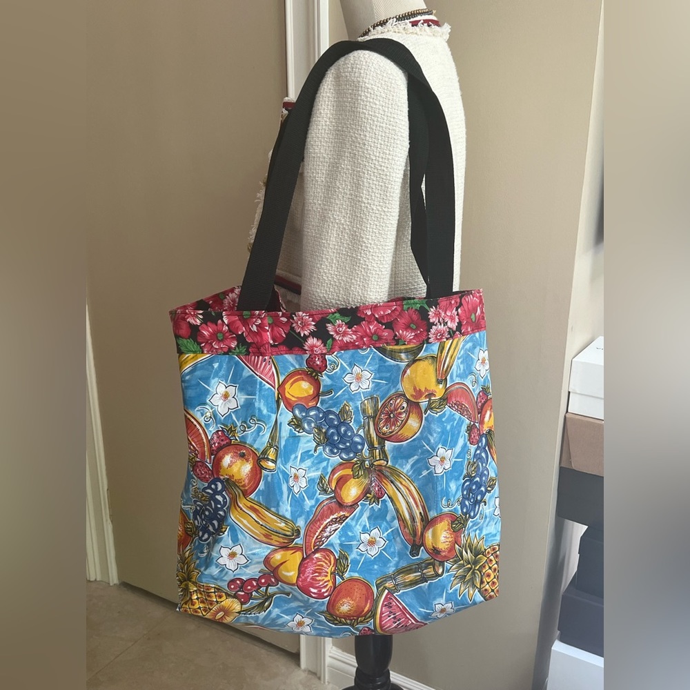 Oversized Oilcloth Tote. New
